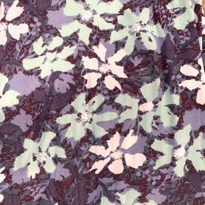 LuLaRoe OS Floral Leggings- Mint and Violet Blue